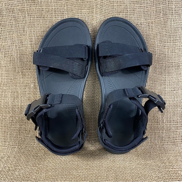 🛑SOLD🛑  Teva Black Sandals Water Sport Outdoors Tan Mens Size 11 - Picture 7 of 12